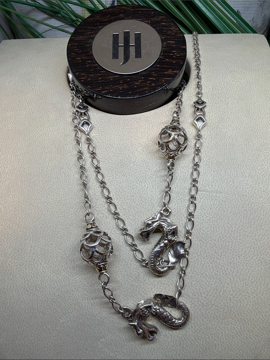 John Hardy Jewelry - John Hardy Naga Dragon Silver 18K Sautoir 36" Necklace